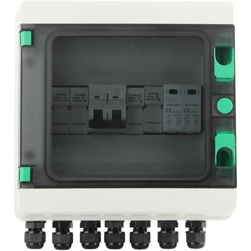 Caja combinada solar fotovoltaica 2 cuerdas IP65 con disyuntor CC
