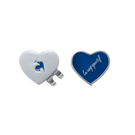 Cox Sportif LG4FAZ60L Marker Clip Type Marker, Heart Shape, Gift, Cute, Round Golf, BL00 (blue)