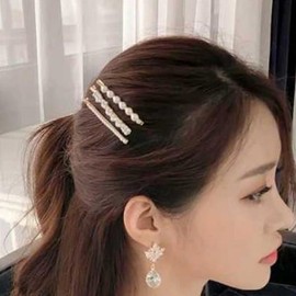 [더블디] 스타일업되는 5피스 1세트 단아한 헤어 진주실핀 [Double D] 5-Piece Set of Elegant Hair Pearl Pins for Stylish Updos