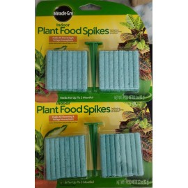 Miracle Gro Indoor House Plant Food 48X2=96 Spikes Fertilizer With Free Aerator