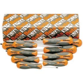 Beta 12930207 Model 1293 /S7 Screwdrivers for Cross Head Phillips and Slotted Head Screws, 7 Pieces