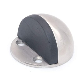 Set of 8 NUZAMAS Door Stop, Floor Mounted Door Stopper, 304 Stainless Steel, Rubber Bumper, Heavy Duty Brushed Finish