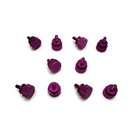 Primeonly27 10x Anodized Aluminum Computer Case Thumbscrews 6-32 Thread Computer Cover Power Supply PCI Slots Hard Drives DIY Purple