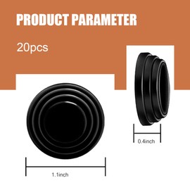 20 PCS Car Door Shock Absorber, Thickened Silicone Buffer Sound Insulation Pad, Car Door Edge Guards, Door Slam Stopper, Anti-Collision Protection Sticker, Universal for Most Cars (Black)