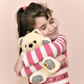 LOREC Pack of 48 Safety Noses 4 Sizes Plastic Animal Craft Nose Flocking D-type Plastic Bear Noses Safety Noses for Crochet Animals for Applying Plush Dolls Teddy Bear Memory Bears Repair