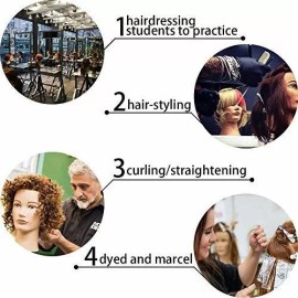 Morriss Maniqui Cabeza Cabello Natural Negro 40 Cm Morris