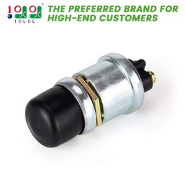 10L0L Universal Golf Cart Horn Switch Button 12 Volt/15 Amp with Dust Cover Floor Mount for Club Car EZGO Yamaha