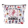 JEFBFBWE Dance Makeup Bag，Dancer Recital Gifts, Cosmetic Toiletry Bag with
