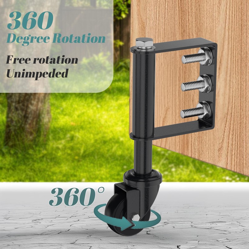 Lygoeege 2Packs Gate Wheel 2inch Gate Caster for Wooden Gate,