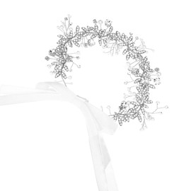 SOIMISS Rhinestone Bridal Belt Sash Wedding Dress Belt Crystal Applique for Bridesmaid, silver