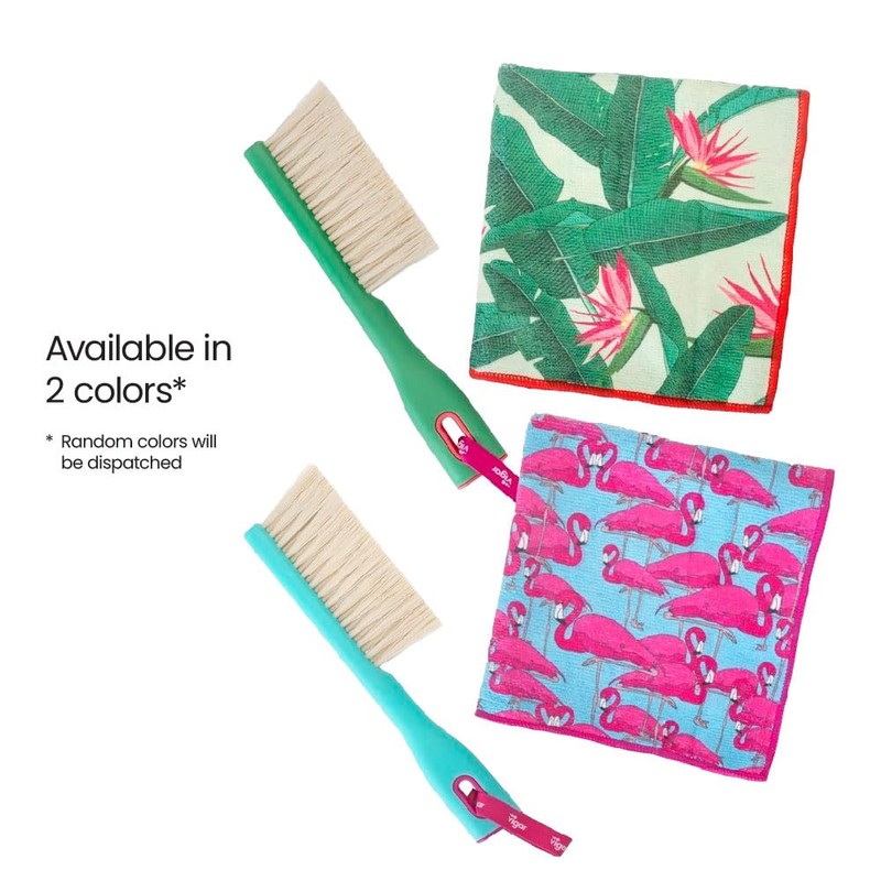 Vigar Beach Sand Remover Brush and Cloth Set, 29 cm