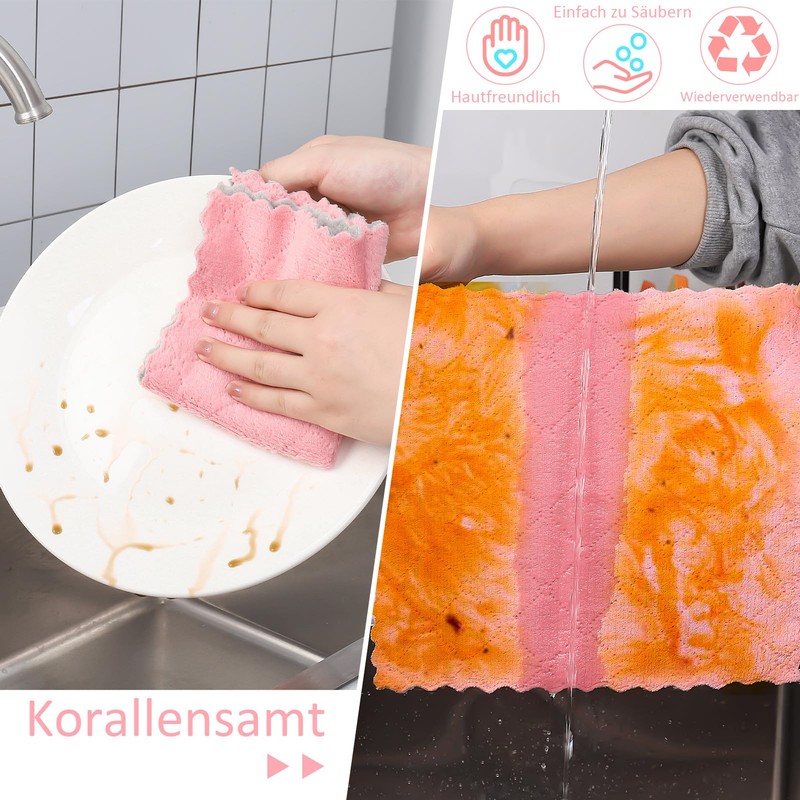 taonganui Pack of 12 Microfibre Cloths Microfibre Kitchen Cleaning Cloths