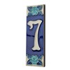 Phosphorescent Hand Painted Italian Ceramic Number & Letter Tiles Rose