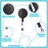 Molain 2 Pack Soft Plastic Horizontal Badge Holder with Retractable