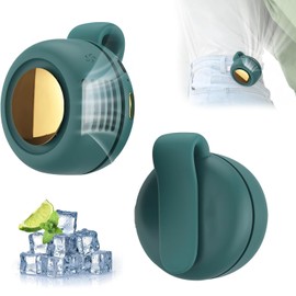 Small Clip Fan, Portable Silent Mini Bladeless Fan Clip On, 2025 New Adjustable 3-Speed Suspended Waist Fans, Clips on Waist Neck Fanes for Outdoor,Camping,Travel,Office (Green)