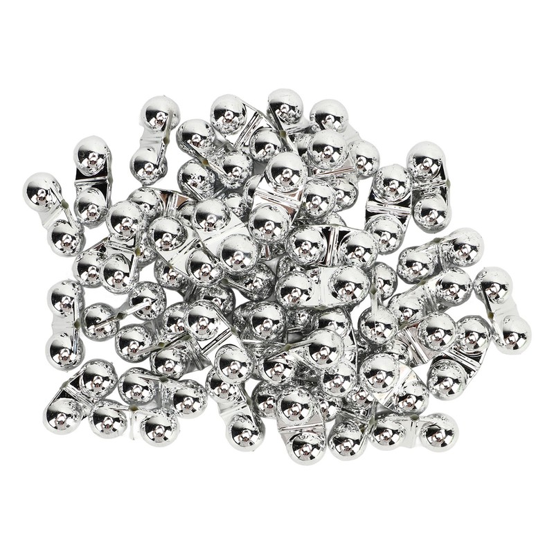50PCS Fishing Double Rattle Metal Sea Fishing Attractor Bell Beads