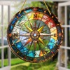2D Flat 8x8 Inch Nautical Compass Design Round Acrylic Ornament