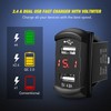 Nilight 2 Gang Rocker Switch Panel Red Backlit with 4.8