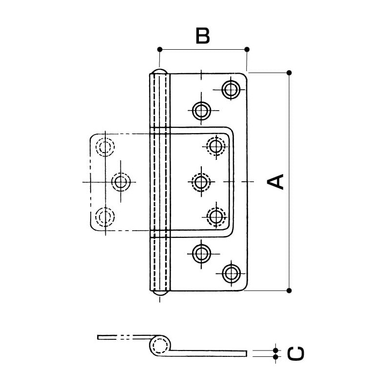 Esco (Sega) 76x29 mm Flash Holds # (Stainless Steel/2 Pieces)