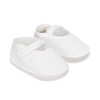 Hope & Henry Baby Baby Linen Button Strap Soft Shoe,