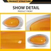2Pcs 15 LED Amber Side Marker Signal Light With Chrome