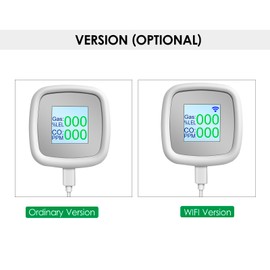 WIFI Combustible Gas Detector Gas Alarm Digital Combustible Gas Detection Instrument Gas Leak Tester Intelligent Air Quality Detector with Sound Alarm APP Notification Pushing SmartLife Tuya APP Remote Control
