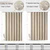Yuanice Boho Beige Shower Curtain 72 in Waterproof Linen Polyester