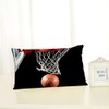 Nicokee Throw Pillow Cover Basketball with Hoop Sport Black Decorative