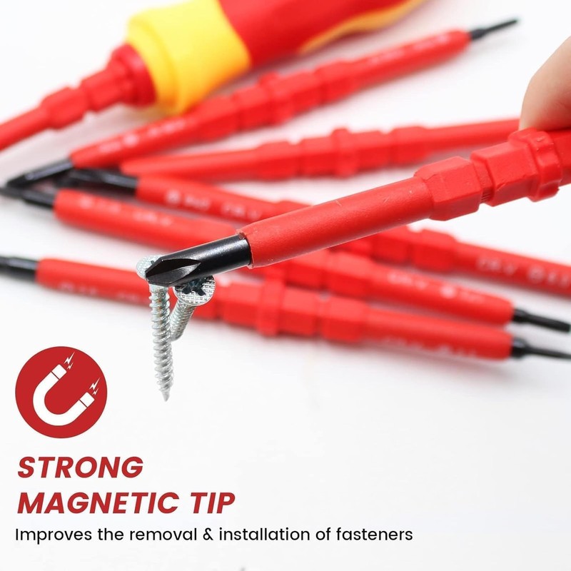 Usluole14 in 1 Insulated Screwdriver Set, Magnetic Screwdriver Tool Kit