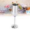 200ml Goblet Stainless Steel Champagne Glass Drinking Cup for Bar/Party/Banquet/PicnicGlossy