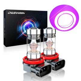 CHUSYYRAY H16 H11 H8 Pink Purple LED Fog Light Bulbs 2x For Toyota Tacoma RAV4