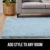 Gorilla Grip Light Blue Ultra Soft Faux Fur Area Rug