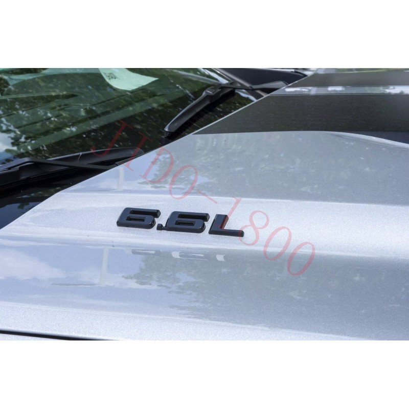 OEM NEW Hood Body Style 6.6L Emblem Badge Gloss Black