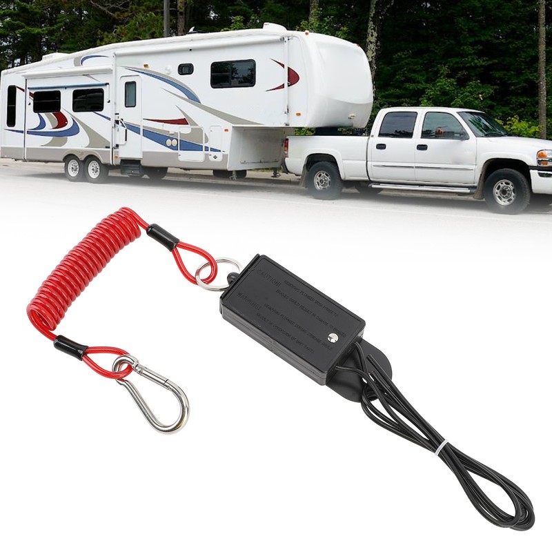 Trailer Breakaway Switch with 4ft Coiled Cable Safer Towing High