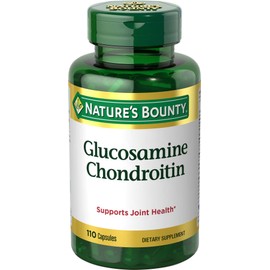 Nature's Bounty Glucosamine Chondroitin Pills and Dietary Supplement, Support Joint Health, 110 Capsules