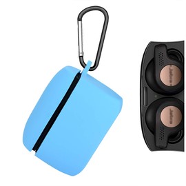 Geekria - Funda de silicona compatible con Jabra Elite Active 65t True Wireless Earbuds, funda protectora para auriculares, funda de transporte con gancho para llavero, puerto de carga accesible