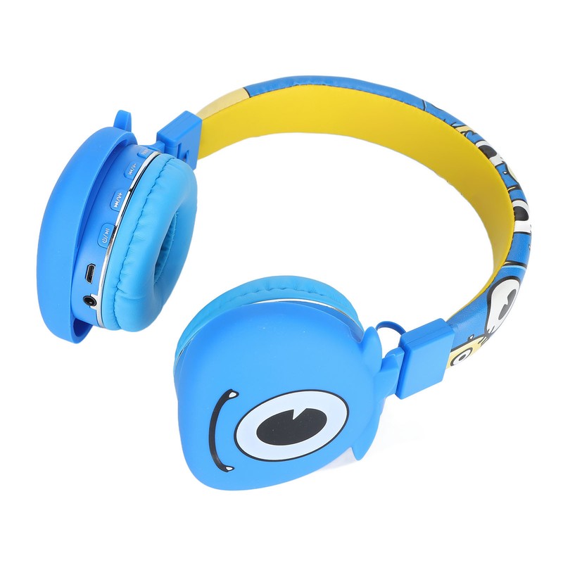 YLFASHION Kids Bluetooth Headphone Cartoon Foldable Adjustable Wireless Headset with
