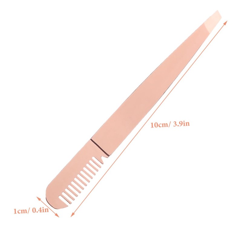 Healeved Stainless Steel Eyebrow Tweezers with Comb Lash Tweezers Set