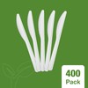 ELEGANT DISPOSABLES 100% Compostable PLA Knives Bulk Pack 400 Pcs