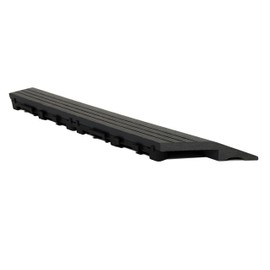 DEKCO 1 Piece Composite Wood Plastic Decking Interlocking Tiles with Woodgrain Effect 37cm x 7cm, Black Left Edge