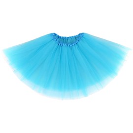 Simplicity Tutus for Girls Kids Girls 4 Layered Tulle Skirt for Girls Tutus for Toddlers Blue Tutu, Peacock Blue, 2-5 Years