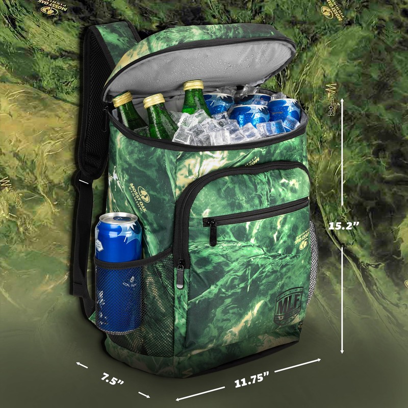 Mossy Oak MLF Fishing Cooler Backpack - Major League Insulated