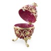 Red Royal Jeweled Inspired Imperial Easter Egg 4.5 Inches