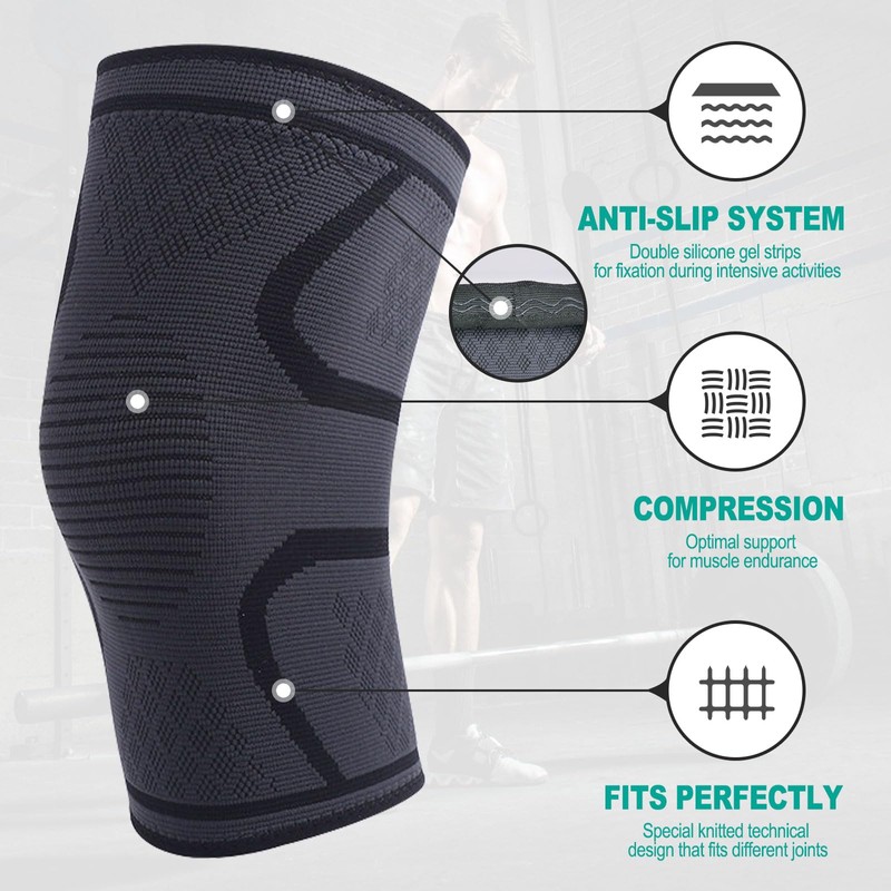 home harbor 2 x Knee Support Set for Women/Men, Knee