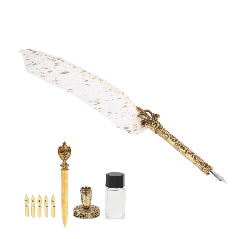 Quill Pen Set Retro Elegant Exquisite Smoothing Writing Multiple Replacement