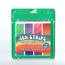 Zen Strips for Anxiety Relief and Focus, 24 Sensory Strips, Multipack, Bumpy Texture, Gradient, Tactile Fidget S1