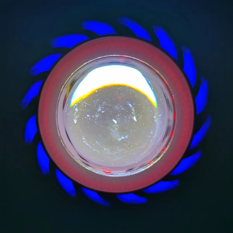 Faro Ojo Angel Y Demonio Lupa Led Moto Auto Tipo