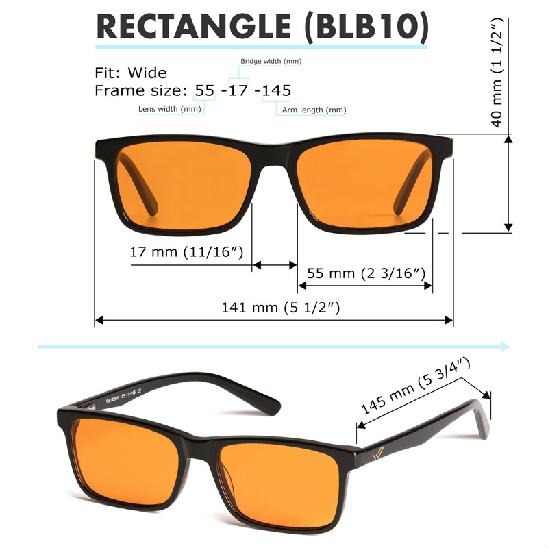 Orange Blue Light Blocking Glasses for Better Sleep - 99.5%
