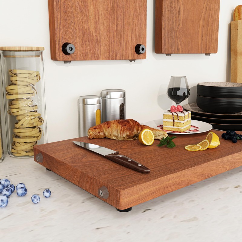 Brosisincorp Solid Sapele Wood Cutting Board - Medium 14.96" x