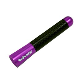 VMS RACING PURPLE with Black Real Carbon Fiber Short 3" inch Antenna Compatible with MITSUBISHI LANCER Evo Evolution